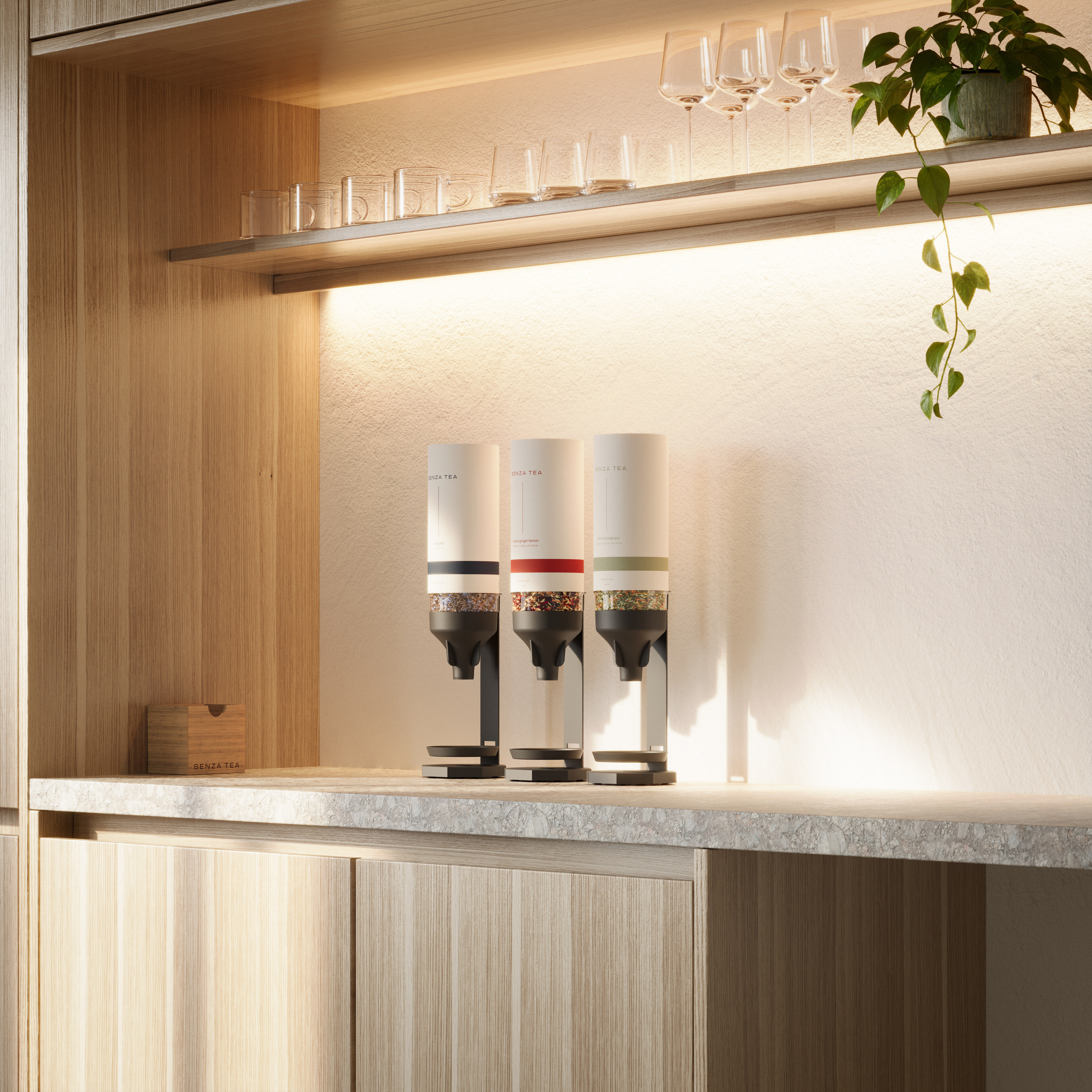 Senza Tea Company Een theedispenser die technisch en mooi samenkomt